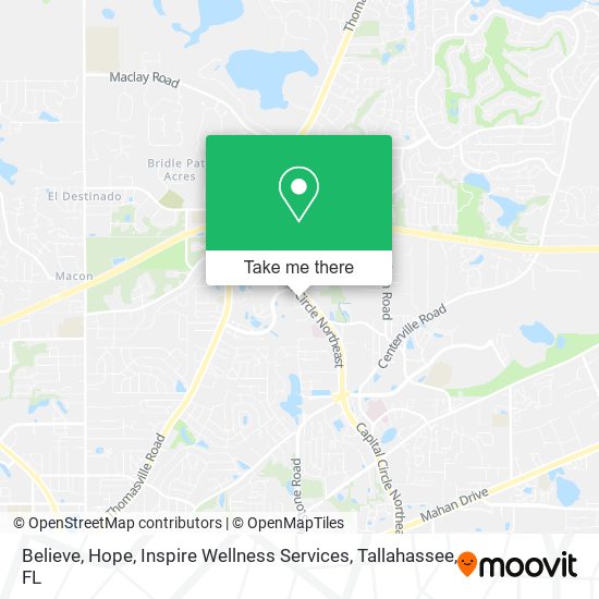 Believe, Hope, Inspire Wellness Services map