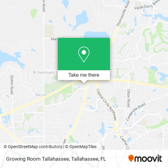 Growing Room Tallahassee map