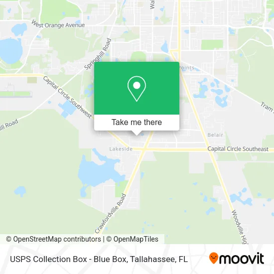 USPS Collection Box - Blue Box map