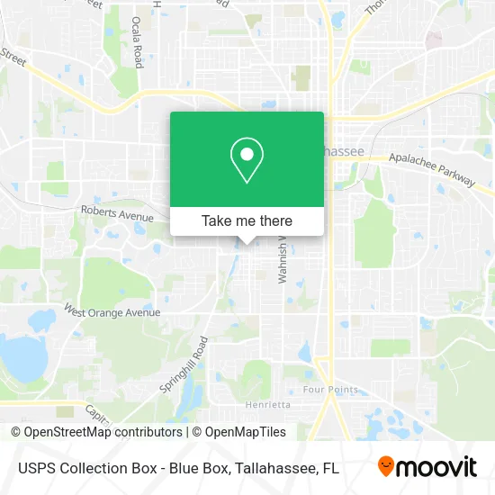 Mapa de USPS Collection Box - Blue Box