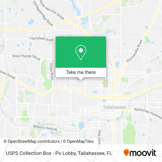 Mapa de USPS Collection Box - Po Lobby