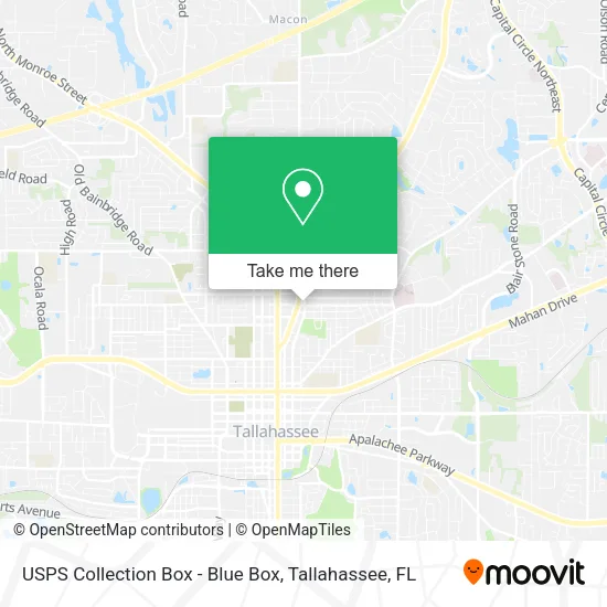 USPS Collection Box - Blue Box map