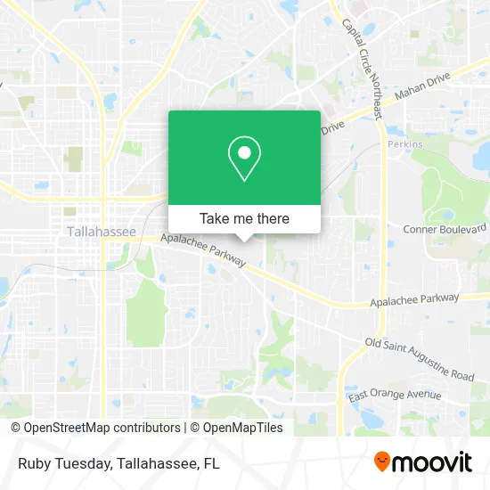 Ruby Tuesday map