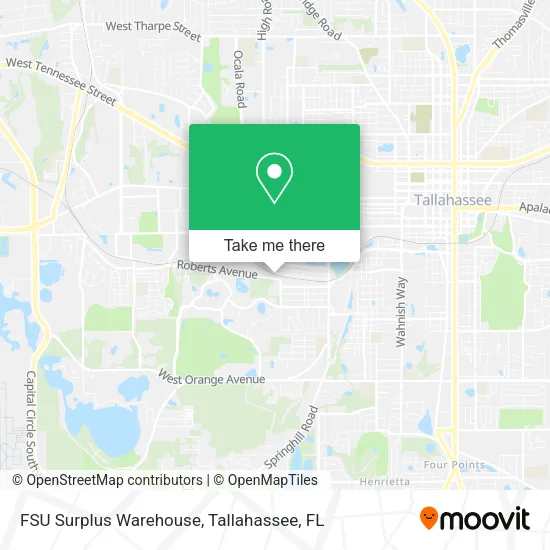 Mapa de FSU Surplus Warehouse