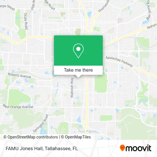 Mapa de FAMU Jones Hall