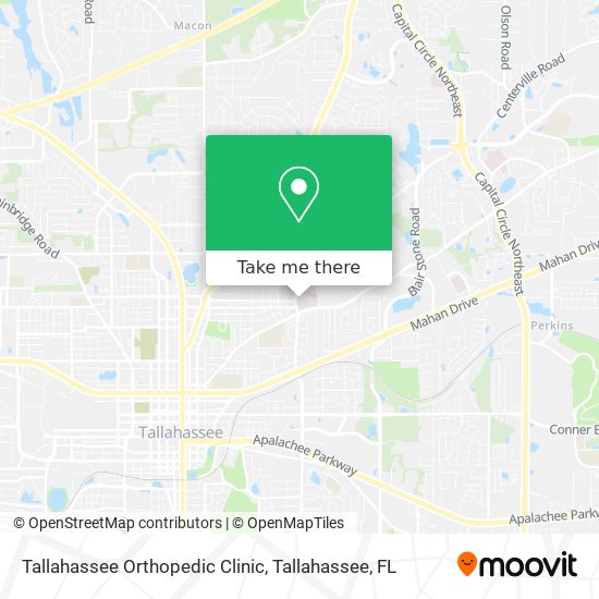 Tallahassee Orthopedic Clinic map