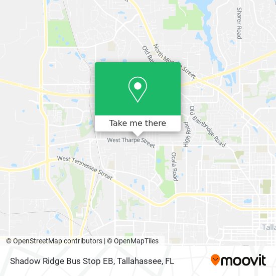 Shadow Ridge Bus Stop EB map