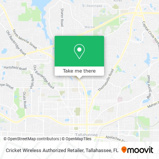 Mapa de Cricket Wireless Authorized Retailer