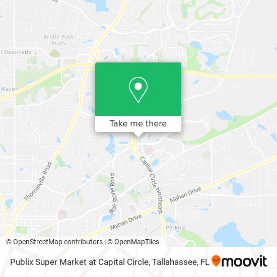 Publix Super Market at Capital Circle map