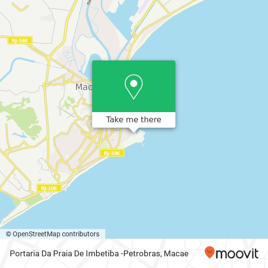 Portaria Da Praia De Imbetiba -Petrobras map