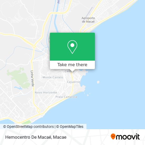 Hemocentro De Macaé map