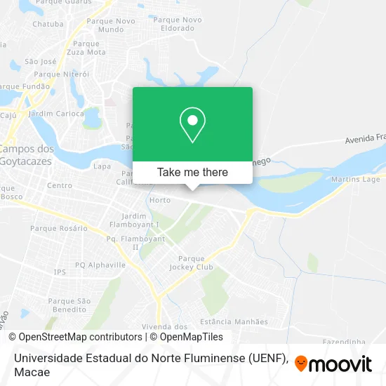 Universidade Estadual do Norte Fluminense (UENF) map