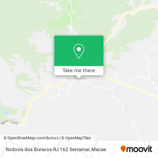 Rodovia dos Buracos RJ 162 Serramar map