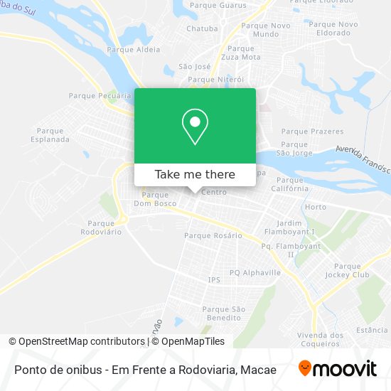 Ponto de onibus - Em Frente a Rodoviaria map