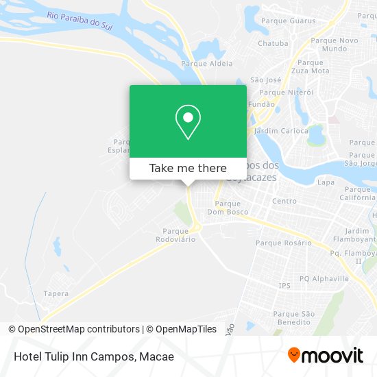 Hotel Tulip Inn Campos map