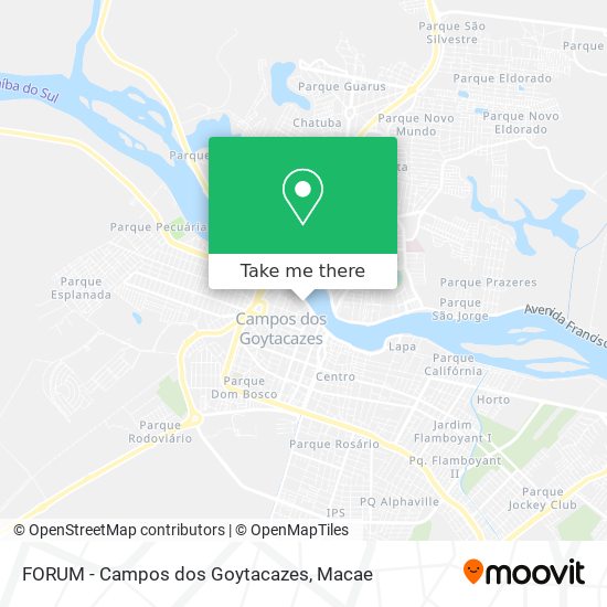 FORUM - Campos dos Goytacazes map