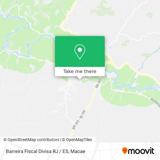 Barreira Fiscal Divisa RJ / ES map