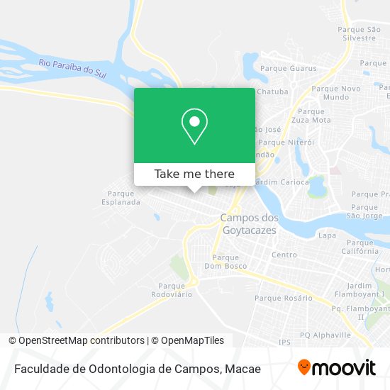 Faculdade de Odontologia de Campos map