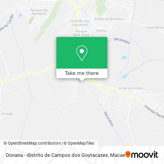 Donana - distrito de Campos dos Goytacazes map