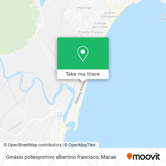 Ginásio poliesportivo albertino francisco map