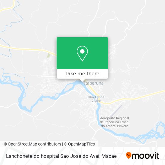 Lanchonete do hospital Sao Jose do Avai map
