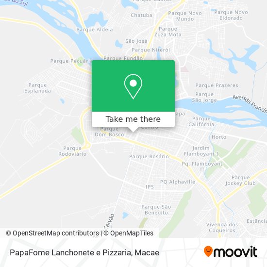 PapaFome Lanchonete e Pizzaria map