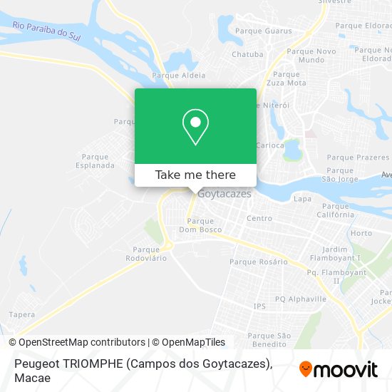 Peugeot TRIOMPHE (Campos dos Goytacazes) map