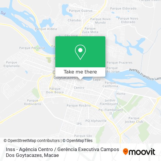 Inss - Agência Centro / Gerência Executiva Campos Dos Goytacazes map