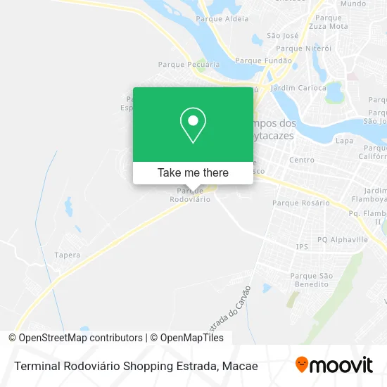 Terminal Rodoviário Shopping Estrada map