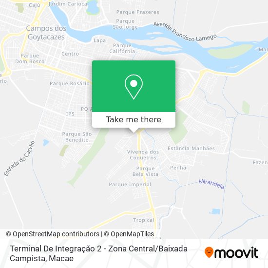 Terminal De Integração 2 - Zona Central / Baixada Campista map