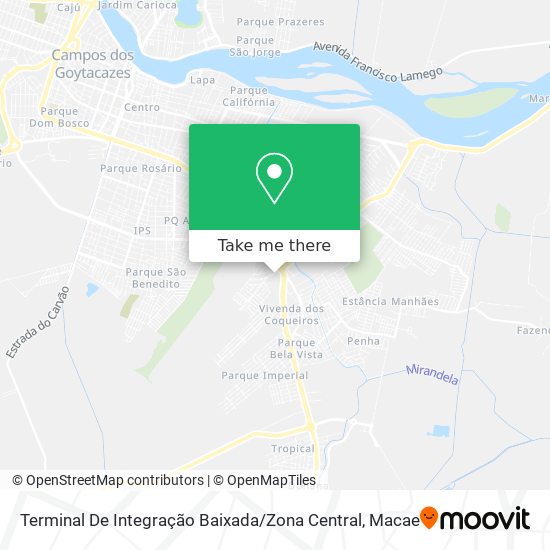 Terminal De Integração Baixada / Zona Central map