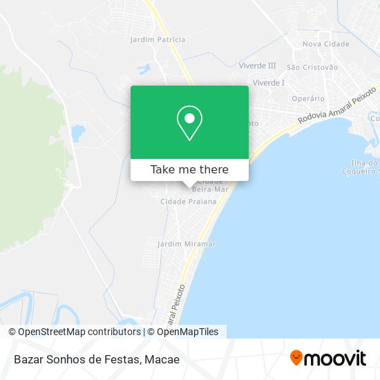 Bazar Sonhos de Festas map