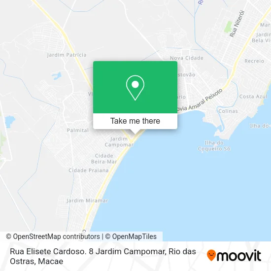 Rua Elisete Cardoso. 8 Jardim Campomar, Rio das Ostras map