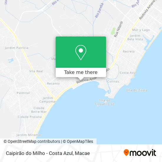 Caipirão do Milho - Costa Azul map
