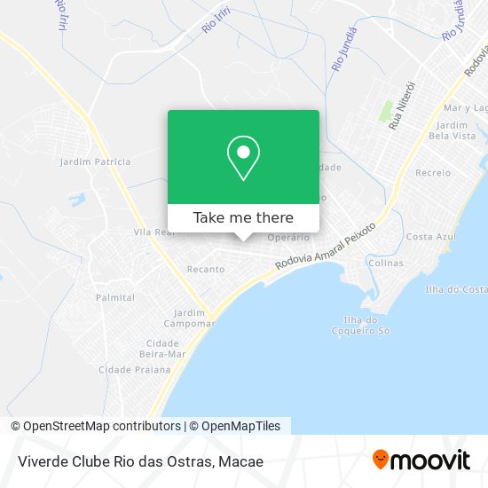Viverde Clube Rio das Ostras map