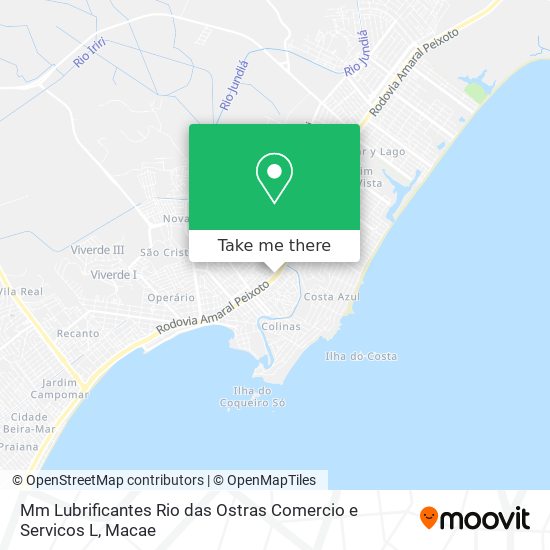 Mm Lubrificantes Rio das Ostras Comercio e Servicos L map