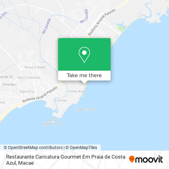 Mapa Restaurante Caricatura Gourmet Em Praia de Costa Azul