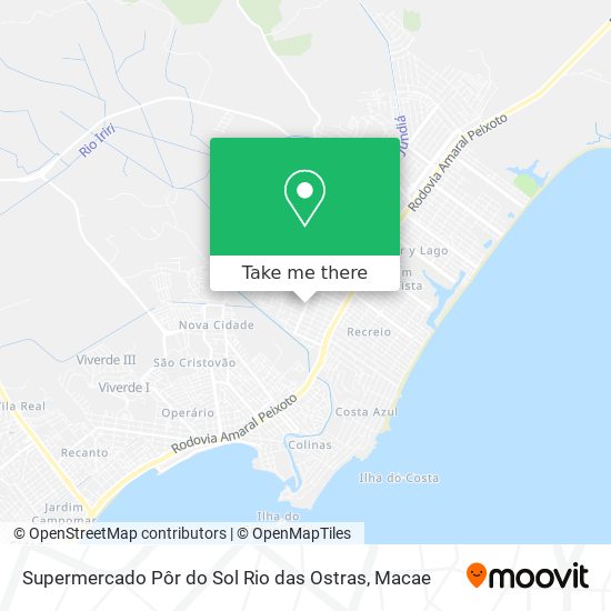 Supermercado Pôr do Sol Rio das Ostras map