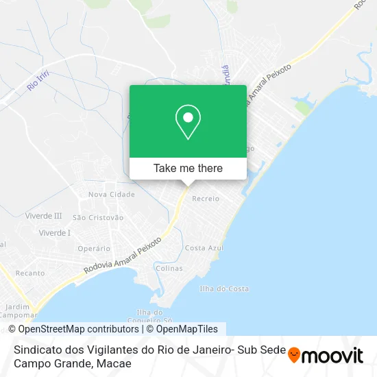 Sindicato dos Vigilantes do Rio de Janeiro- Sub Sede Campo Grande map