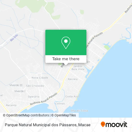 Parque Natural Municipal dos Pássaros map