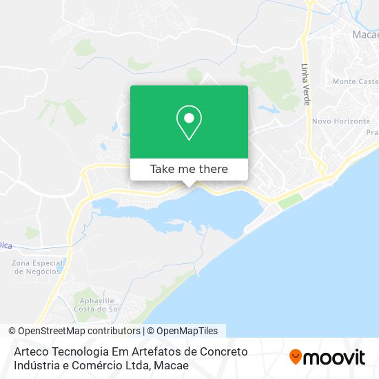 Mapa Arteco Tecnologia Em Artefatos de Concreto Indústria e Comércio Ltda