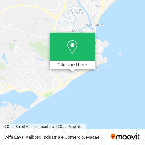 Mapa Alfa Laval Aalborg Indústria e Comércio