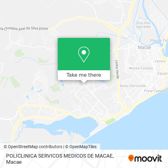 Mapa POLICLINICA SERVICOS MEDICOS DE MACAE