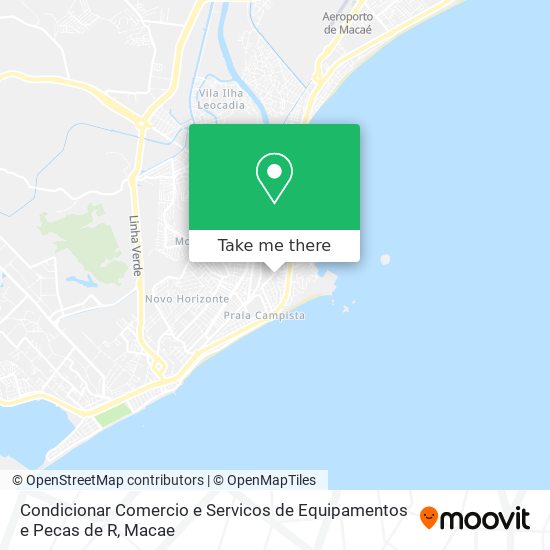 Condicionar Comercio e Servicos de Equipamentos e Pecas de R map