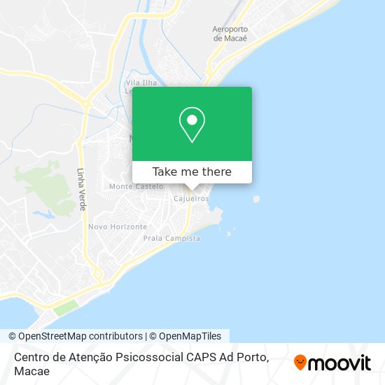 Mapa Centro de Atenção Psicossocial CAPS Ad Porto