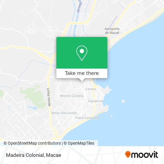 Mapa Madeira Colonial