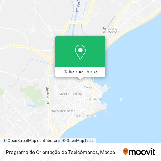 Mapa Programa de Orientação de Toxicômanos