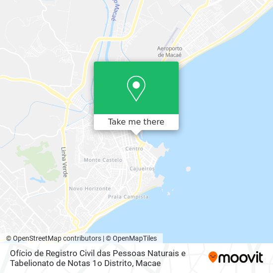 Ofício de Registro Civil das Pessoas Naturais e Tabelionato de Notas 1o Distrito map