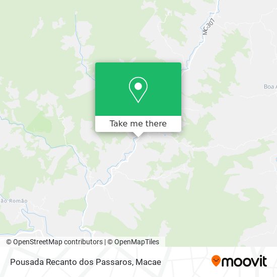 Pousada Recanto dos Passaros map