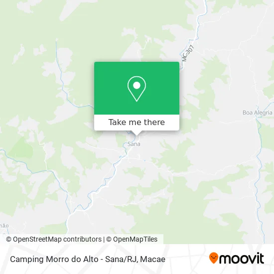 Camping Morro do Alto - Sana / RJ map